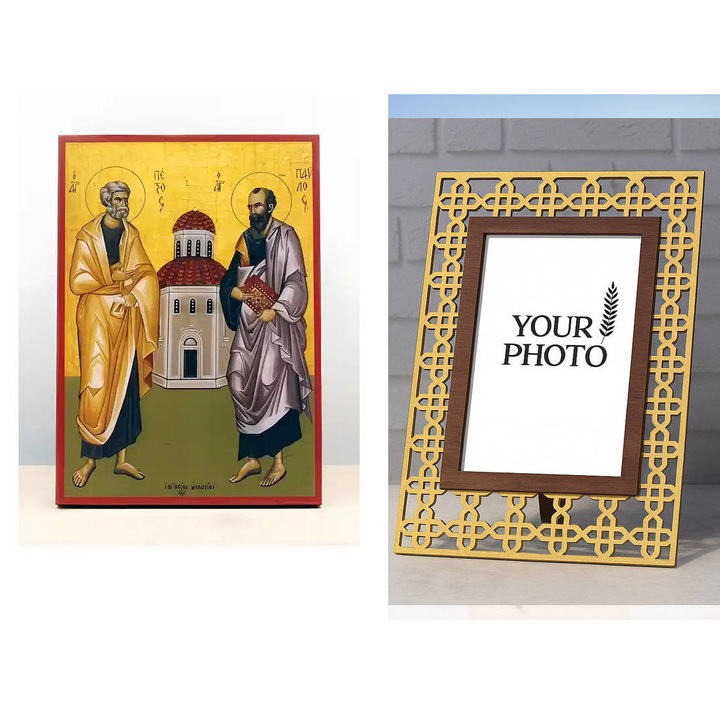 Icoana ortodoxa, Intrahome, Staurous, 8 culori, 26x20 cm