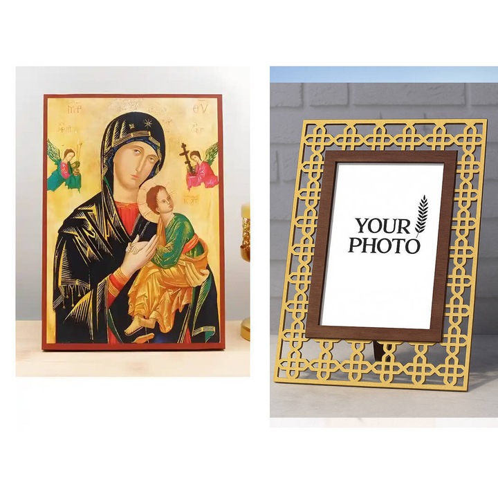 Icoana ortodoxa, Intrahome, Staurous, 8 culori, 10x7 cm