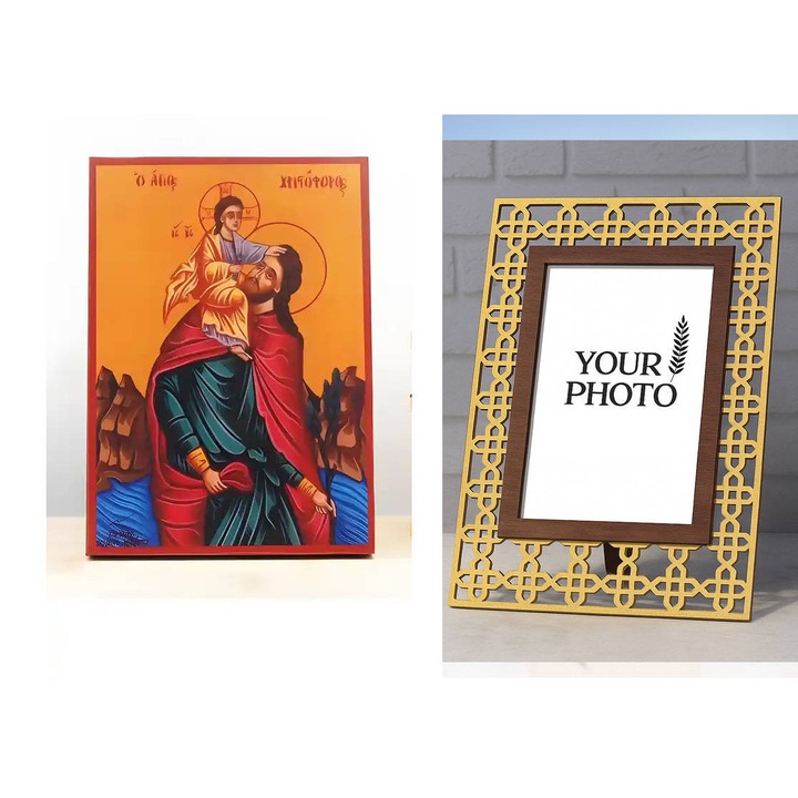 Icoana Ortodoxa, Intrahome, Staurous, 8 culori, 50x40 cm