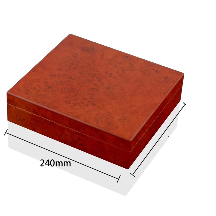 Humidor pentru tigari, design portabil, include umidificator, 240x215x66mm, capacitate 15-20 tigari