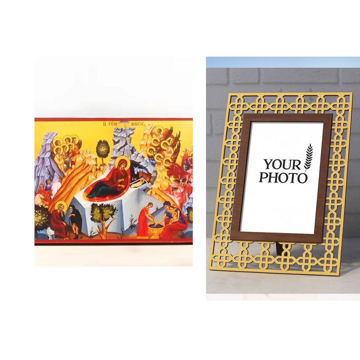 Icoana Ortodoxa, Intrahome, Staurous, 8 culori, 45x35 cm