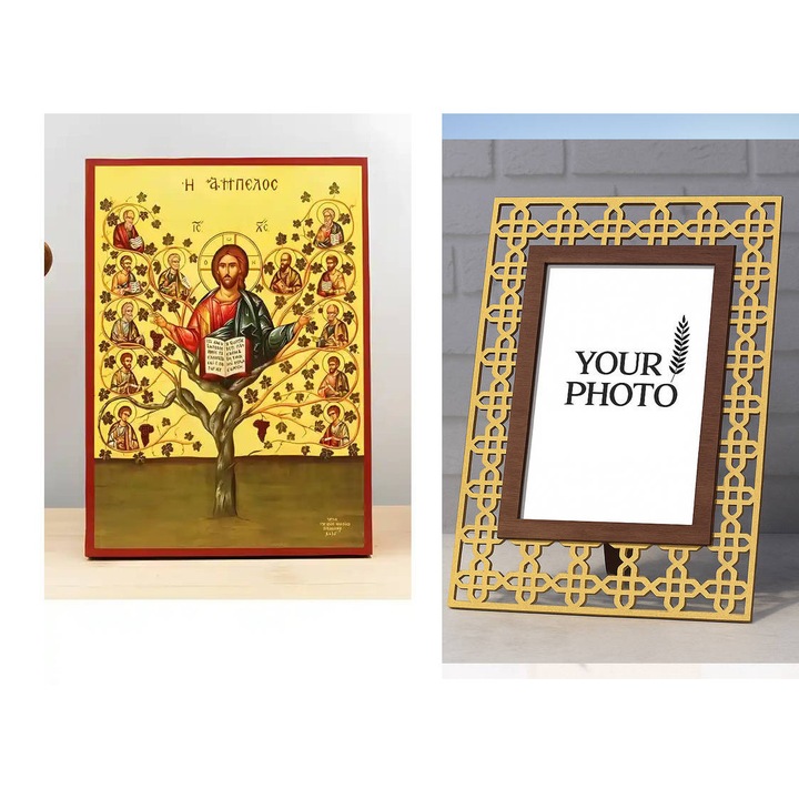 Icoana Ortodoxa, Intrahome, Staurous, 8 culori, 26x20 cm