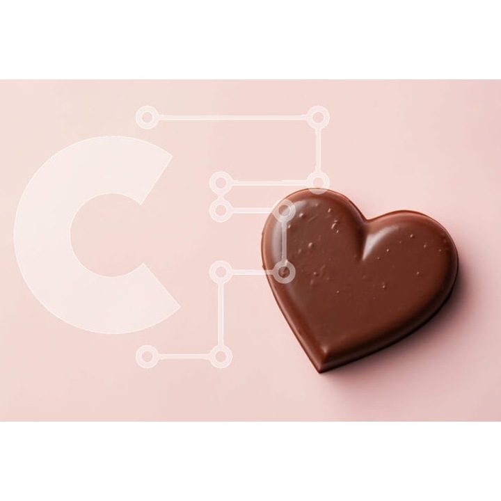 Puzzle din lemn Intrahome, martisor cu inima, 25 piese, 10x10 cm, cutie din lemn wenge