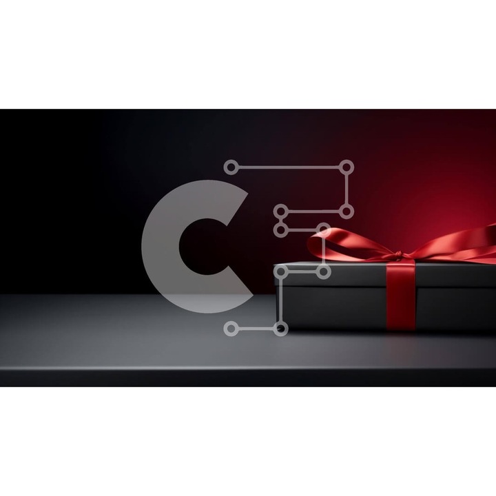 Puzzle din lemn Intrahome, cutie neagra cu panglica rosie si imagine portocalie, 10x10 cm, 25 piese