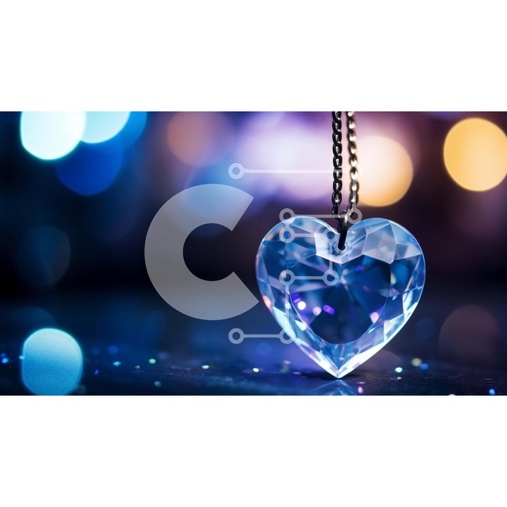 Puzzle din lemn Intrahome - Diamant in forma de inima, 25 piese, 10x10 cm, cutie din lemn wenge