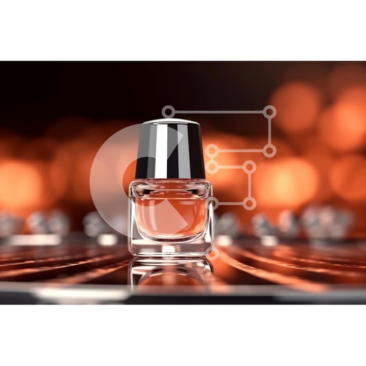 Puzzle din lemn Intrahome, imagine cu sticla de vin pe masa, 25 piese, 10x10 cm, cutie din lemn wenge