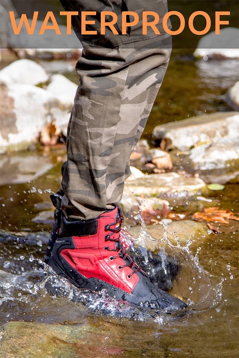 Férfi bakancs, Nubuk, Marwells, 404556, Piros