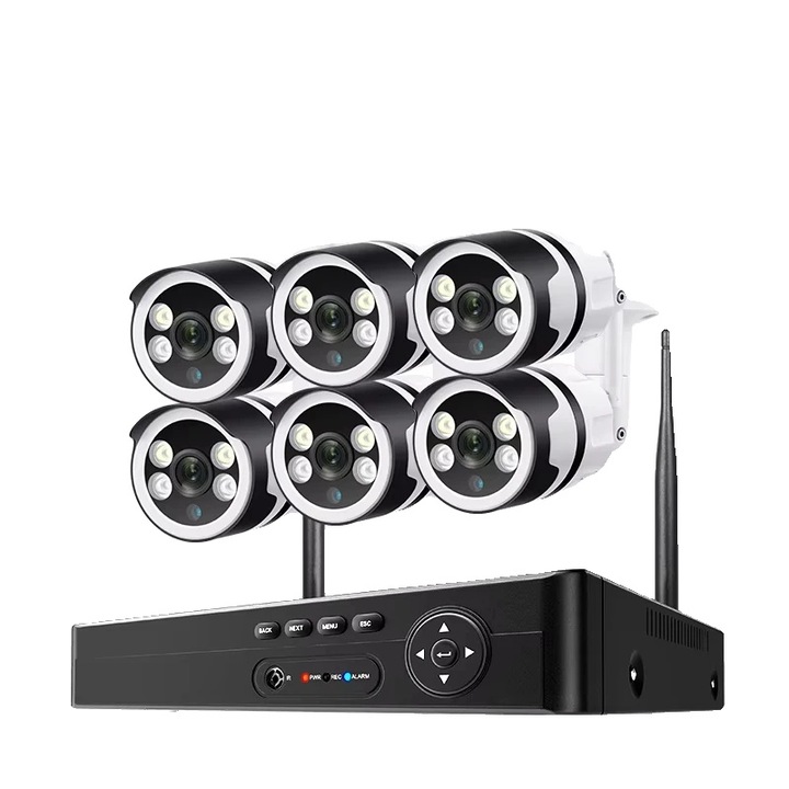 Kit Supraveghere, 8MP, 4 camere, conectivitate Wi-Fi, rezistent la intemperii