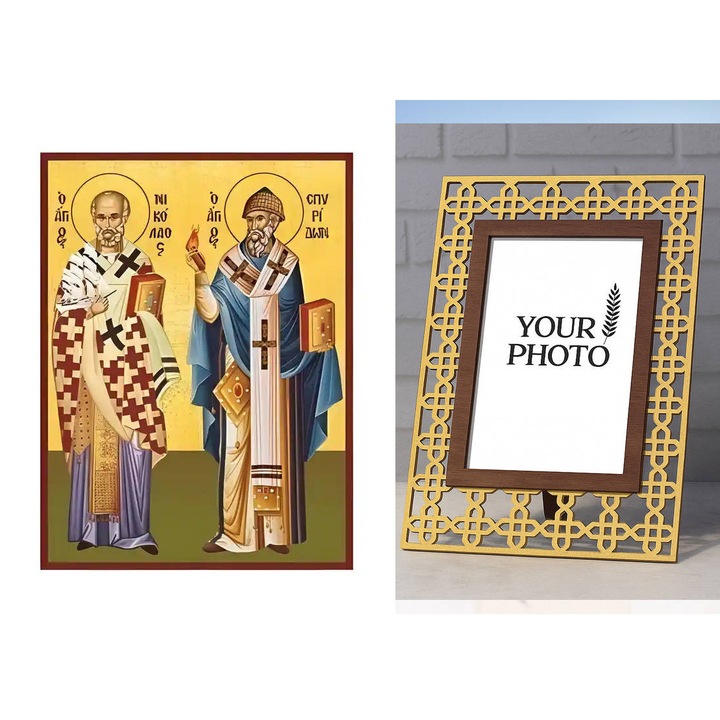 Icoana ortodoxa, Intrahome, Sf. Nicolae, 10x7 cm, lemn