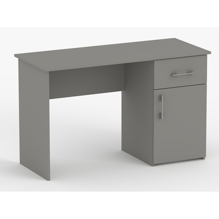 Birou Gindo FRANEK 120cm, gri, 75x120x51cm, cu o mare suflada