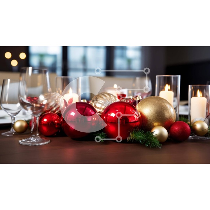 Puzzle din lemn Intrahome, decorat cu masa festiva, 25 piese, 10x10 cm, cutie din lemn wenge