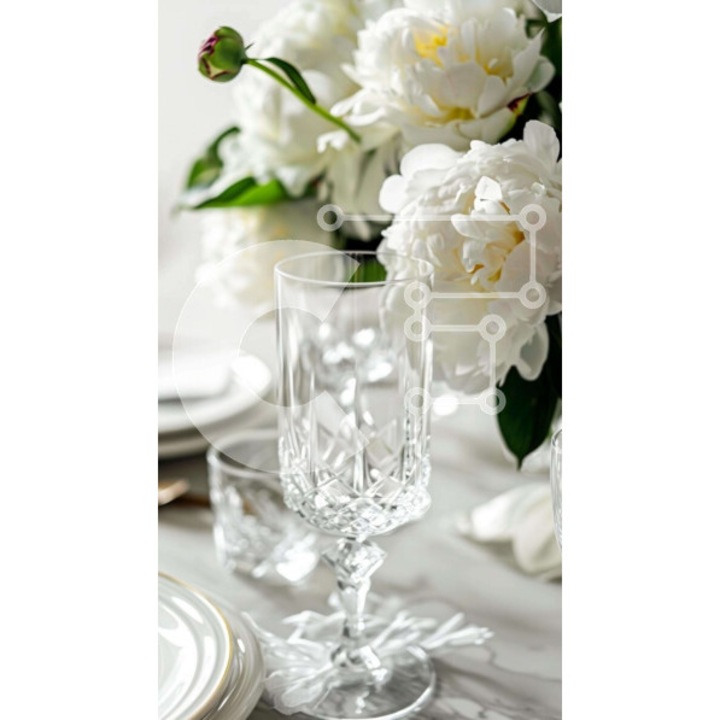 Puzzle din lemn Intrahome 10x10 cm, 25 piese, imagine cu masa decorata, cutie din lemn wenge