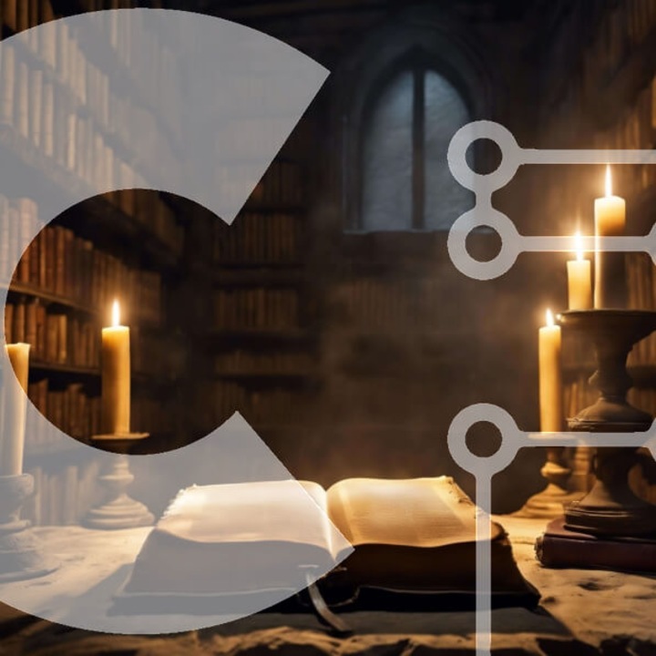 Puzzle din lemn Intrahome, biblioteca veche cu carte deschisa si lumanari, 10x10 cm, 25 piese, set in cutie de lemn wenge