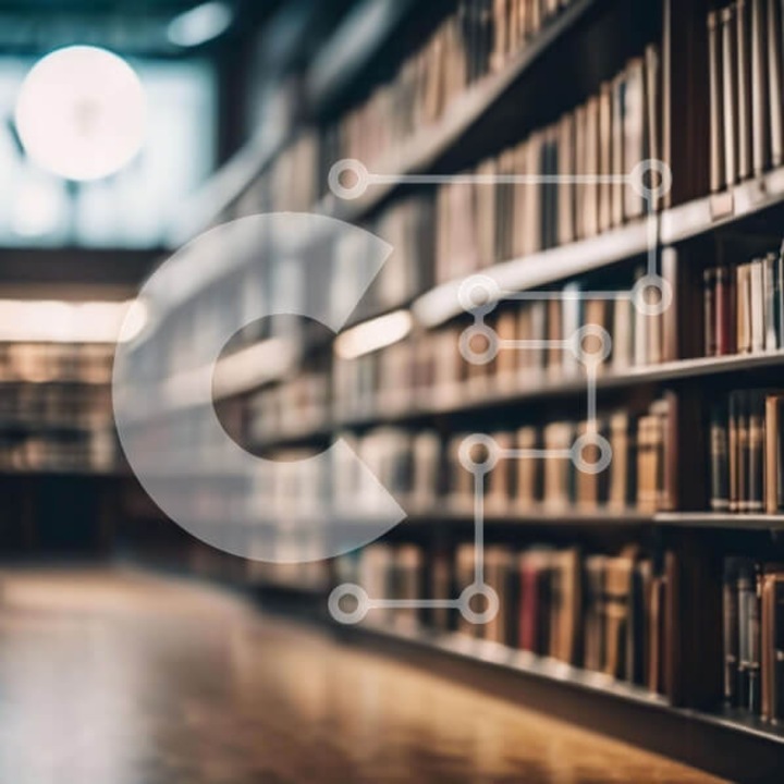 Puzzle din lemn Intrahome - Biblioteca cu rafturi, 10x10 cm, 25 piese, cutie din lemn wenge