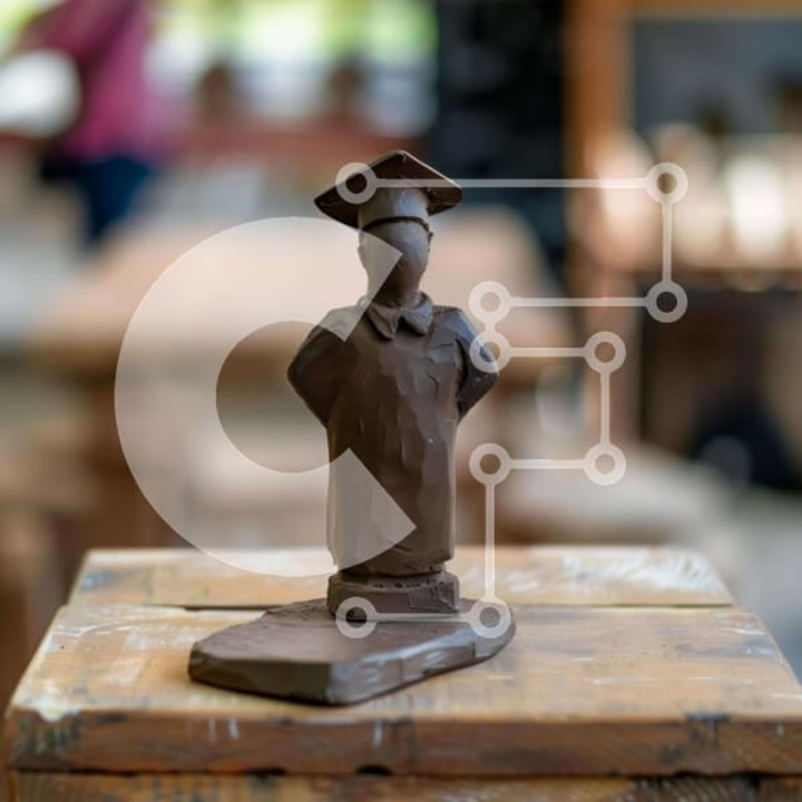 Puzzle din lemn Intrahome, 10x10 cm, 25 piese, imagine cu mic dejun pe masa, cutie din lemn wenge