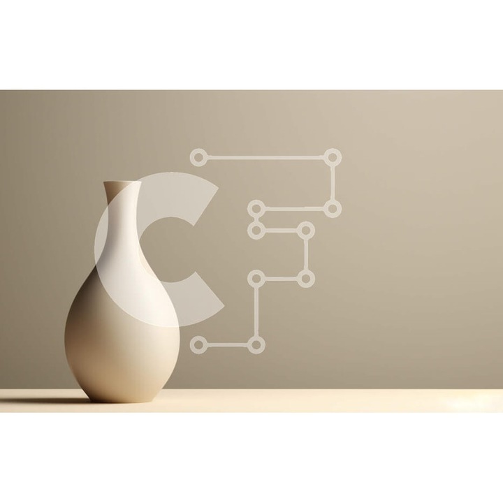 Puzzle din lemn Intrahome, baza alba pe masa, 25 piese, dimensiuni 10x10 cm, cutie din lemn wenge.