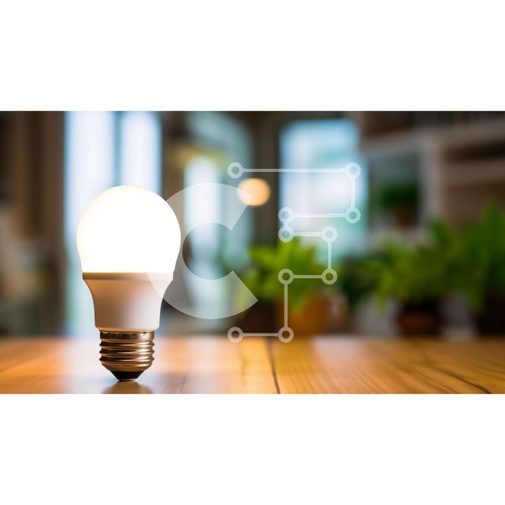 Puzzle din lemn Intrahome - Lampa pe masa minimalista, 10x10 cm, 25 piese, cutie din lemn wenge