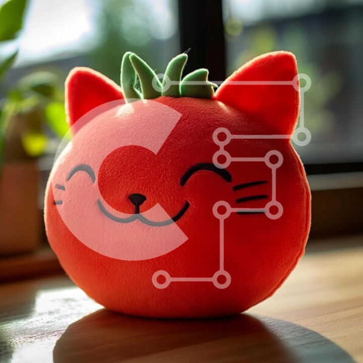 Puzzle din lemn 10x10 cm, Intrahome, 25 piese, design vesel, cutie din lemn wenge