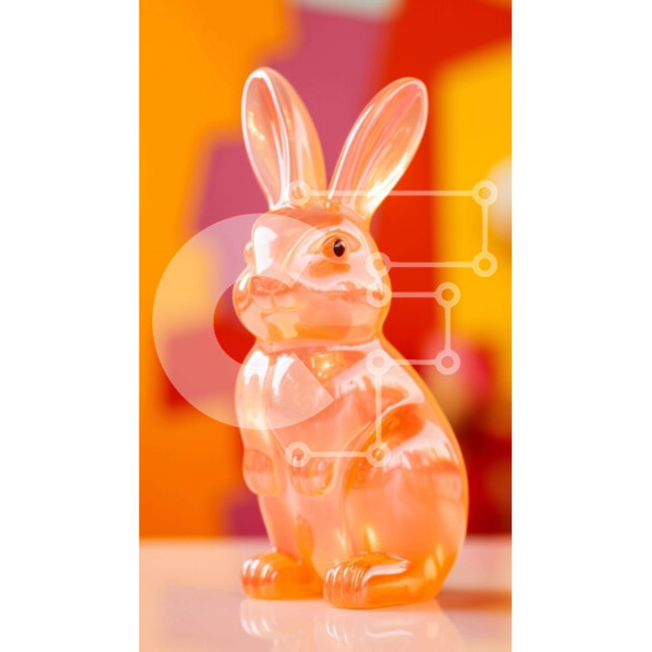 Puzzle din lemn Intrahome - Portocala pe masa multicolor, 10x10 cm, 25 piese, cutie din lemn