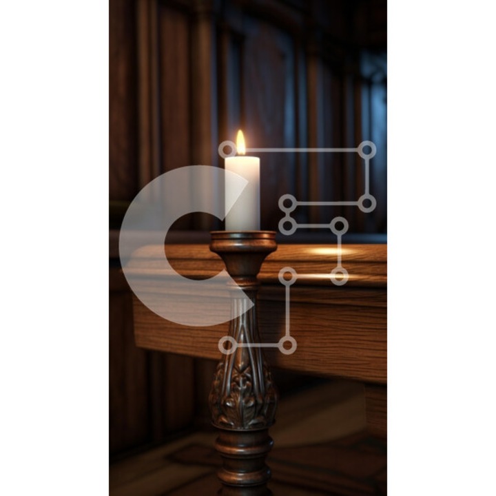 Puzzle din lemn Intrahome, 10x10 cm, 25 piese, design candela pe masa din lemn de calitate, cutie din lemn wenge.