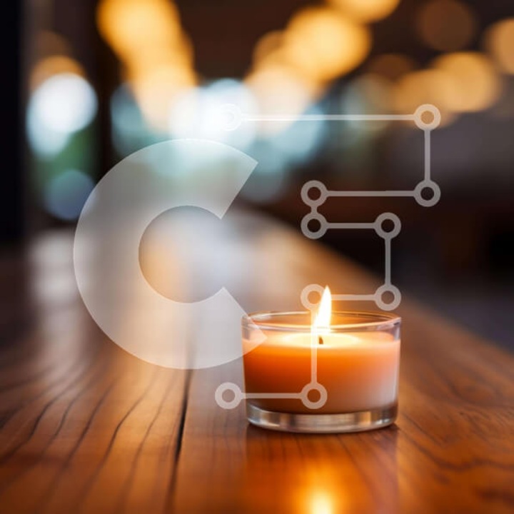 Puzzle din lemn Intrahome, anamenat ceri pe masa, 25 piese, 10x10 cm, cutie din lemn wenge