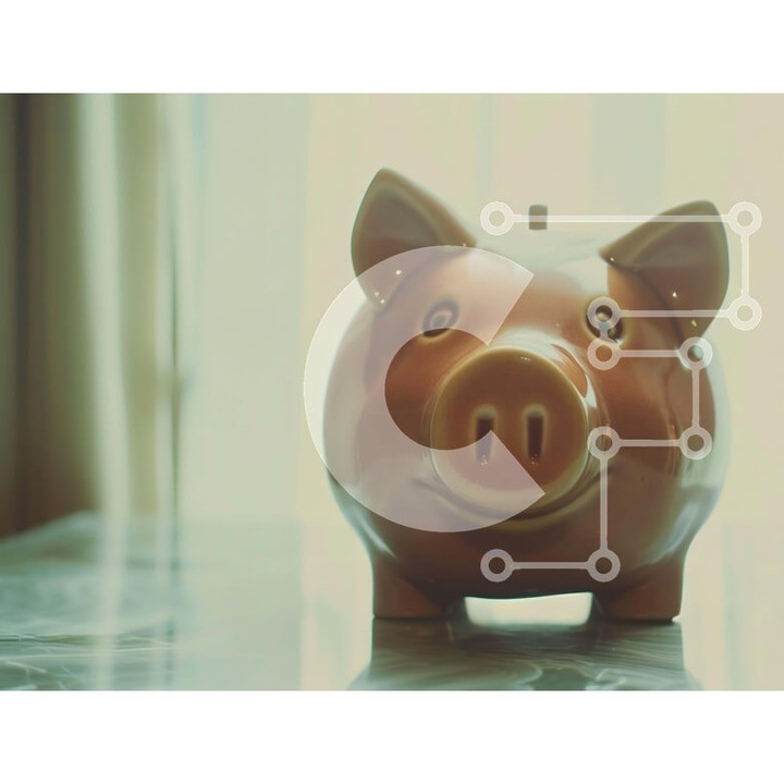 Puzzle din lemn Intrahome, 10x10 cm, 25 piese, imagine cu porcusor la masa cu perdele, cutie din lemn wenge