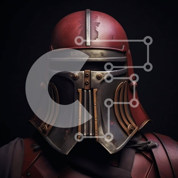 Puzzle din lemn Intrahome, Kranos Star Wars, 10x10cm, 25 piese, cutie din lemn wenge