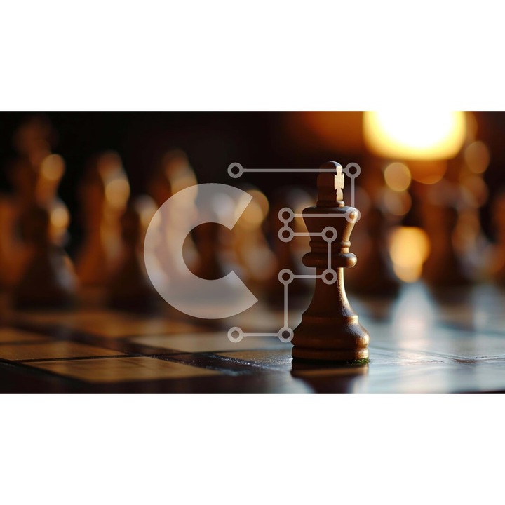 Puzzle din lemn Intrahome, skakiera, 25 piese, 10x10 cm, cutie din lemn wenge