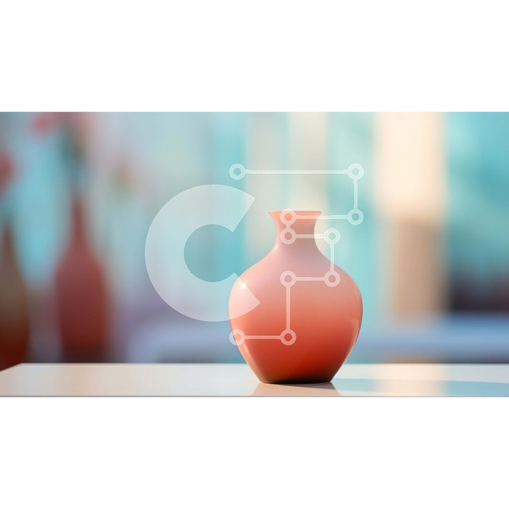 Puzzle din lemn Intrahome, roz bazo pe masa alba cu flori, 10x10 cm, 25 piese, in cutie de lemn