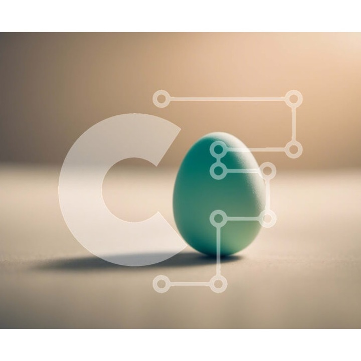 Puzzle din lemn Intrahome, ou turcoaz pe masa, 25 piese, 10x10 cm, cutie din lemn wenge