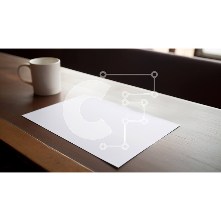 Puzzle din lemn Intrahome, 10x10 cm, 25 piese, design cu masa de lemn si cana de cafea, cutie din lemn wenge