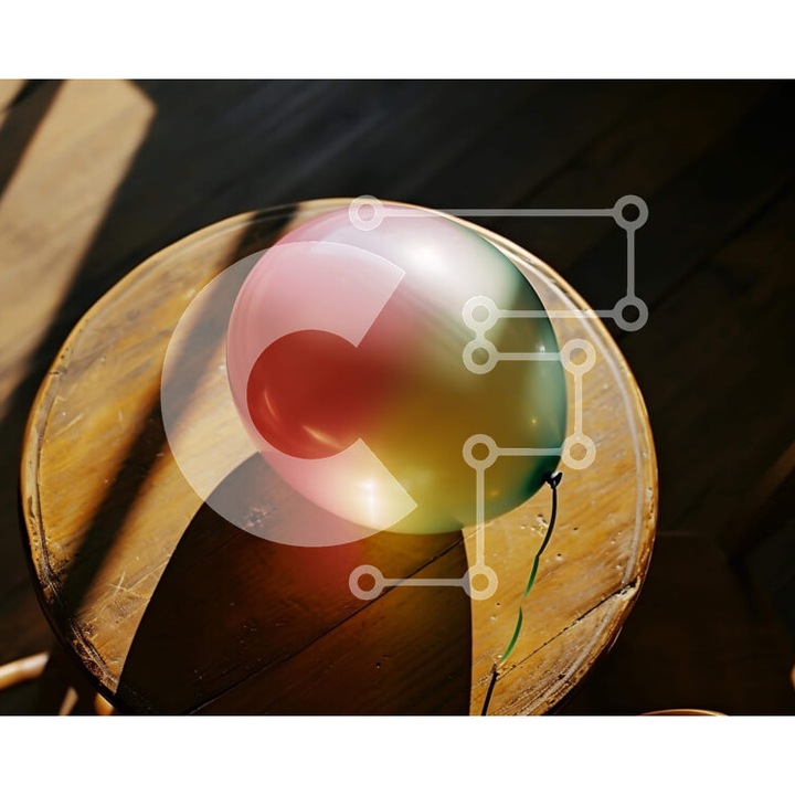 Puzzle Intrahome, 10x10 cm, 25 piese, multicolor, cutie din lemn wenge