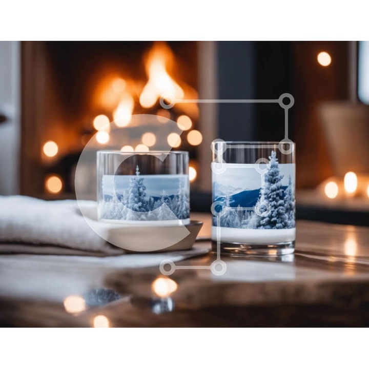 Puzzle din lemn Intrahome, Poteria Scena Zapada, 25 piese, 10x10 cm, cutie din lemn wenge