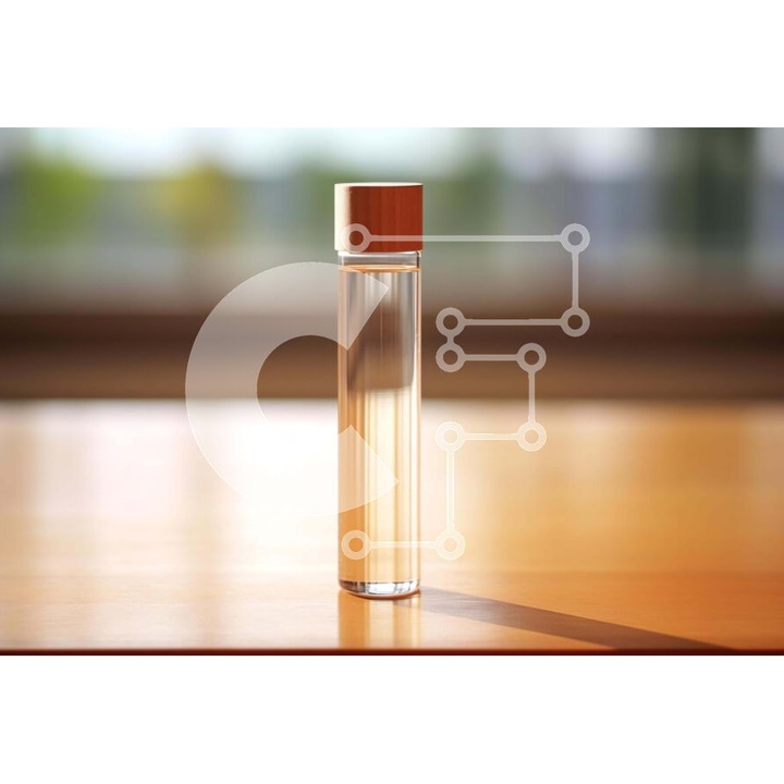 Puzzle Intrahome, 10x10 cm, 25 piese, imagine sticla goala pe masa din lemn, cutie din lemn wenge