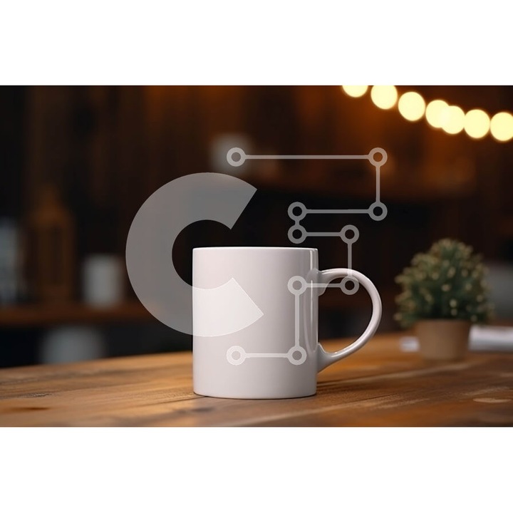 Puzzle din lemn Intrahome - Leuke koupa kaphe pe masa din lemn, 10x10cm, 25 piese, set in cutie de lemn wenge