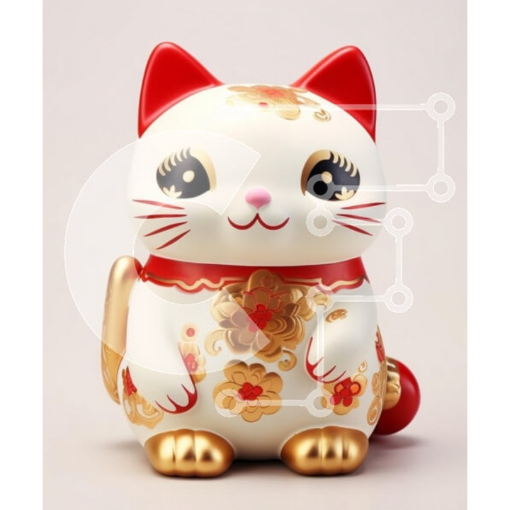 Puzzle Intrahome, 10x10 cm, 25 piese, design pisica, cutie din lemn wenge