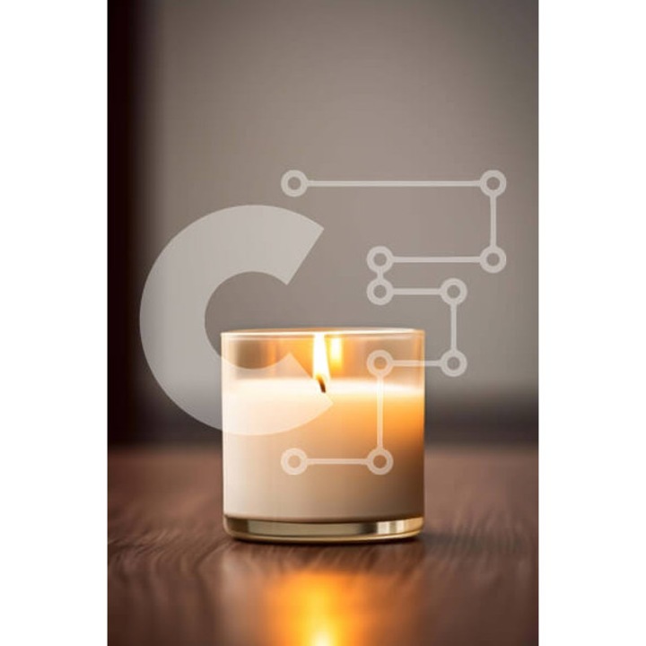 Puzzle din lemn Intrahome, anamenat ceri pe masa, 25 piese, 10x10 cm, cutie din lemn wenge