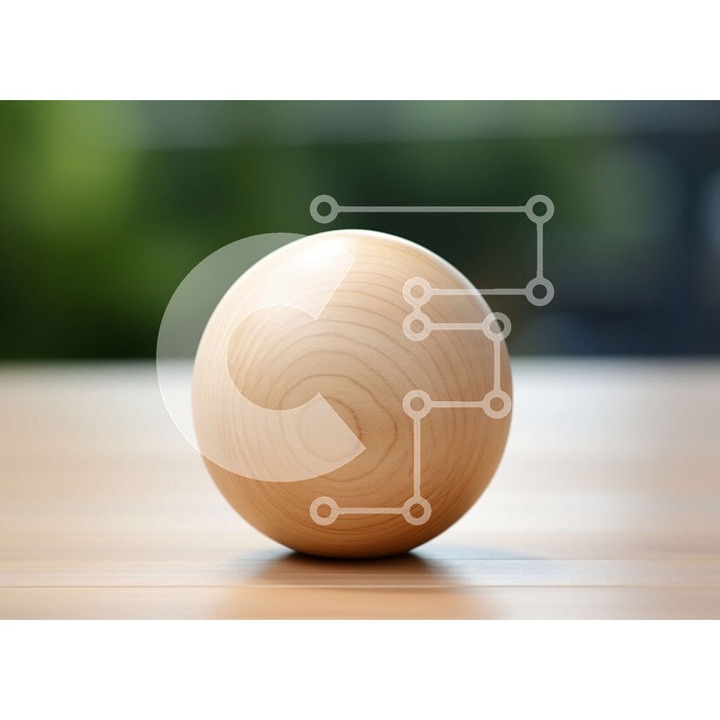 Puzzle din lemn Intrahome, 10x10 cm, 25 piese, imagine cu ou pe masa, cutie din lemn wenge