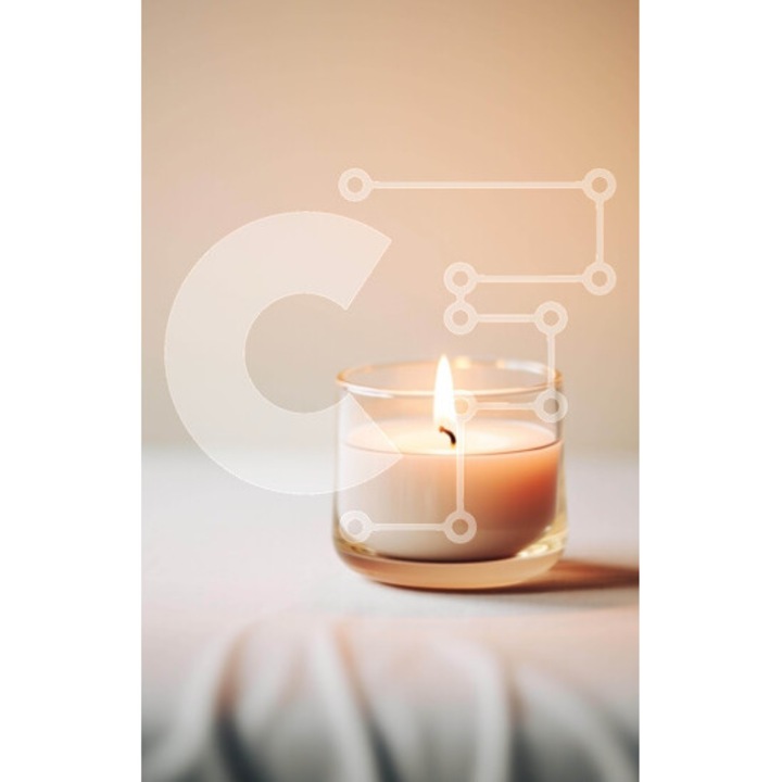 Puzzle din lemn Intrahome, 10x10cm, 25 piese, design cu candela pe masa alba, cutie din lemn wenge