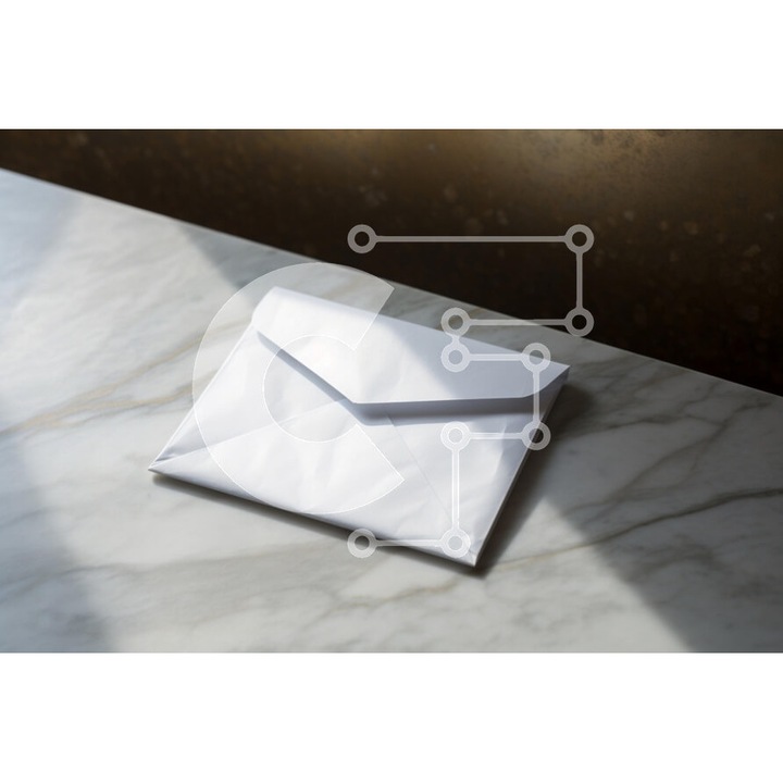 Puzzle Intrahome, 10x10 cm, 25 piese, design alb pe masa de marmura, cutie din lemn wenge