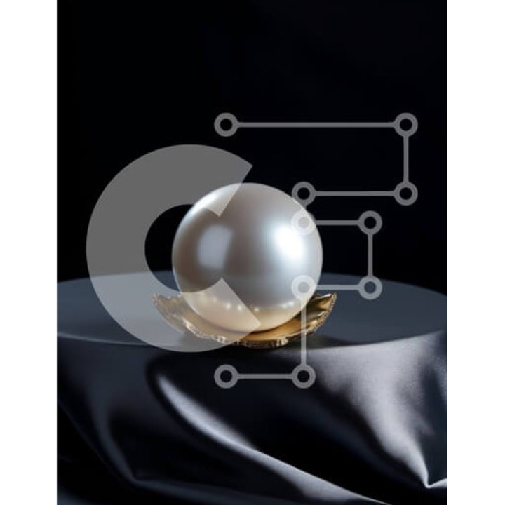 Puzzle Intrahome, 10x10 cm, 25 piese, imagine perla, cutie din lemn wenge