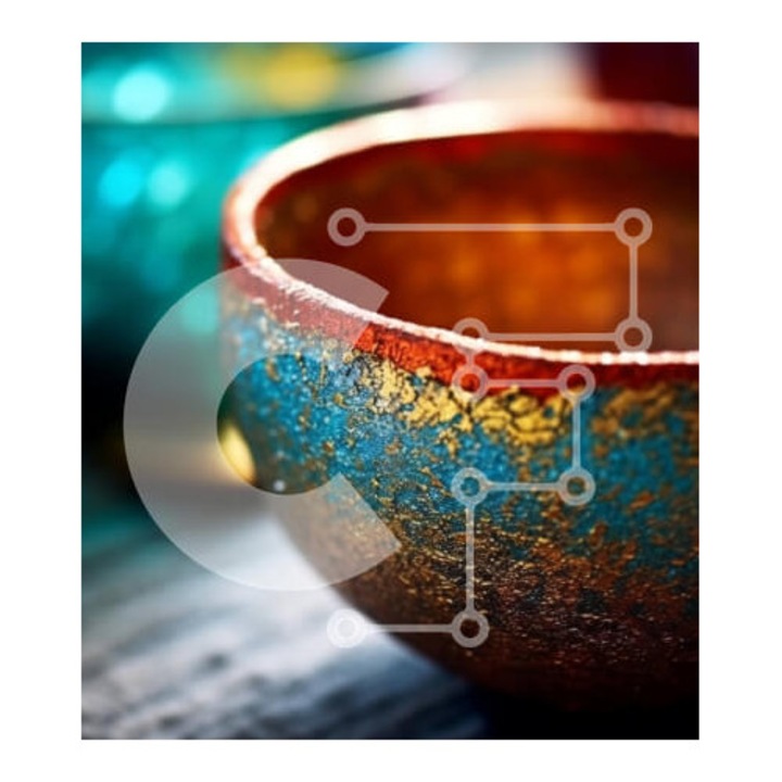 Puzzle din lemn Intrahome, 10x10 cm, 25 piese, multicolor, cutie din lemn wenge