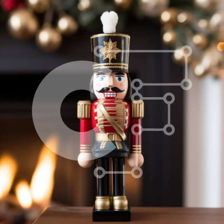 Puzzle Intrahome, 10x10 cm, 25 piese, design karyothrauste, cutie din lemn wenge