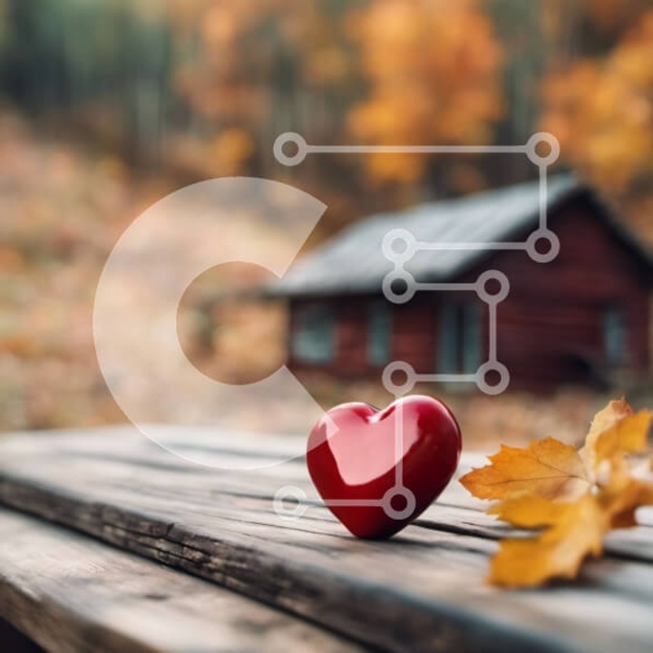 Puzzle din lemn Intrahome, Kardia pe masa, 10x10 cm, 25 piese, cutie din lemn wenge