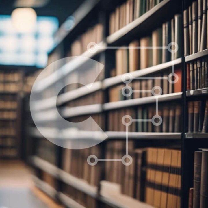 Puzzle din lemn Intrahome - Biblioteca goala cu carti si locuri de sezut, 10x10 cm, 25 piese, cutie din lemn wenge