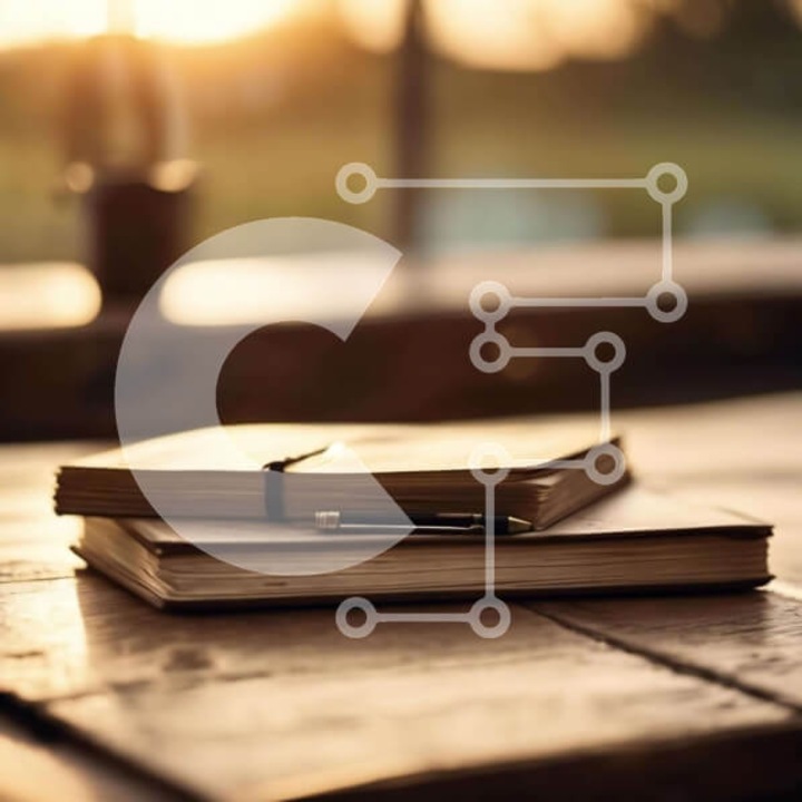 Puzzle din lemn Intrahome, 10x10cm, 25 piese, design cu carti deschise pe masa de lemn