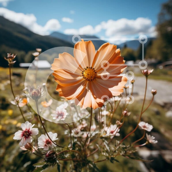 Puzzle din lemn Intrahome, portocalie, 10x10 cm, 25 piese, cutie din lemn wenge