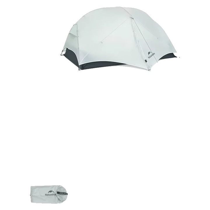 Ultrakönnyű kempingsátor, 2 személyes, vízálló, szürke, 15D Nylon, 20D Nylon, 210T Poliészter