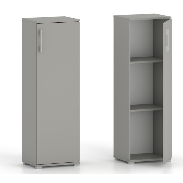 Comoda Gindo Pola 1D, 110x40cm, 3 polite, gri