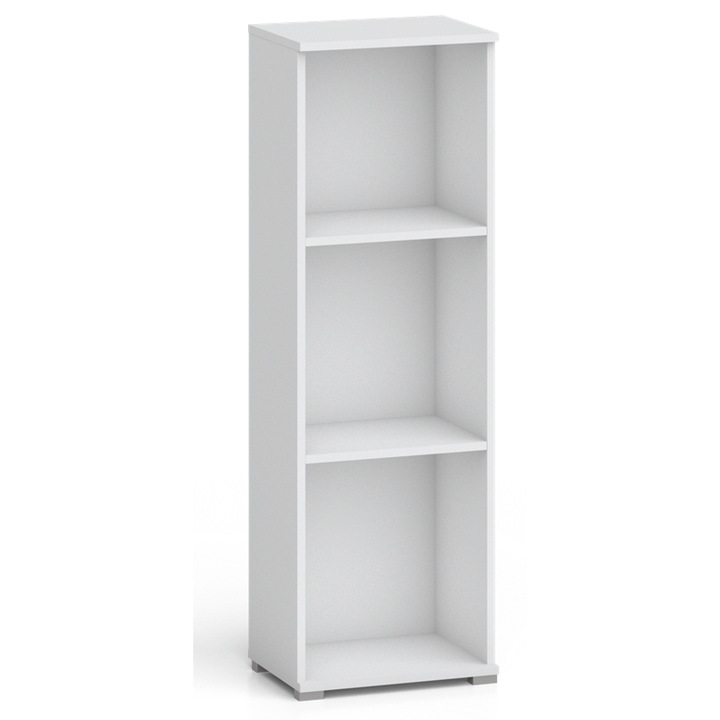 Biblioteca Gindo Pola 83x30x32,4 cm, 3 rafturi, alb, inaltime ajustabila